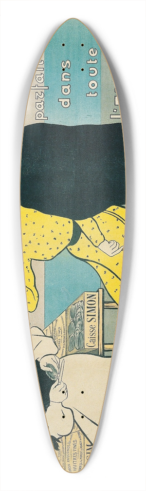 Leonetto Cappiello - La Caisse Simon 39.3 inch art pintail longboard deck