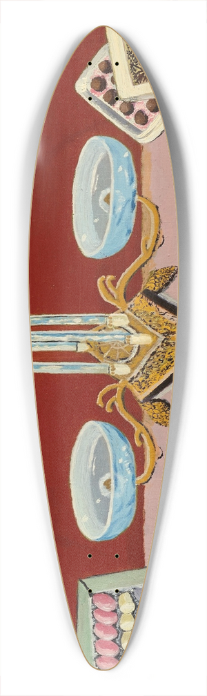 Leon Greffe - Nature morte aux ptisseries 39.3 inch art pintail longboard deck