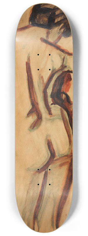 Christian Rohlfs - Stehender weiblicher Rckenakt 8.25 inch art skate deck