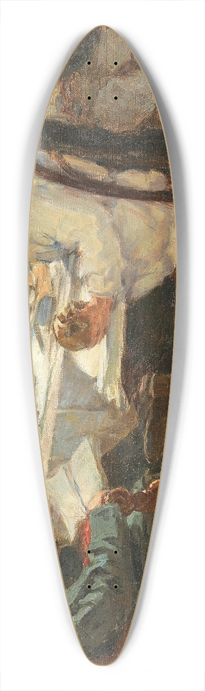 Leonid Pasternak - The Night Before The Exam 39.3 inch art pintail longboard deck