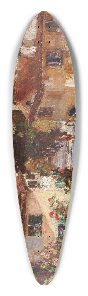 Leontine von Littrow - Southern street scene 39.3 inch art pintail longboard deck