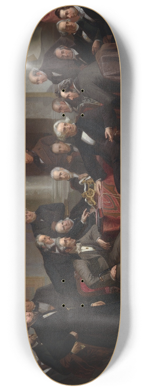 Christian Schussele - Men Of Progress 8.25 inch art skate deck Christian Schussele - Men Of Progress 8.25 inch art skate deck