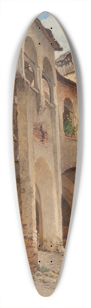 Leopold Munsch - Idylle im Deisener Hof 39.3 inch art pintail longboard deck