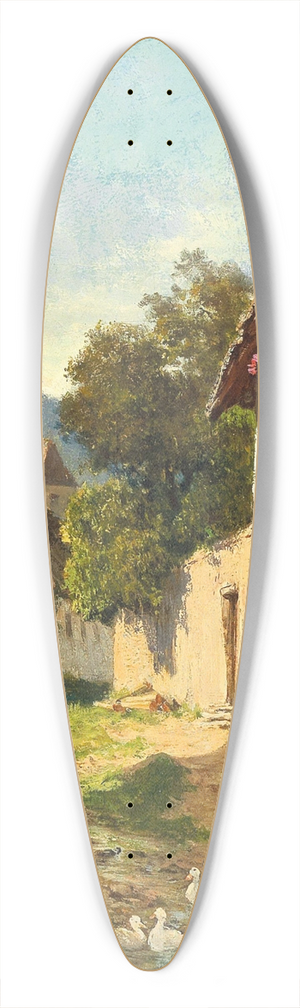 Leopold Munsch - Scene of the Wachau 39.3 inch art pintail longboard deck