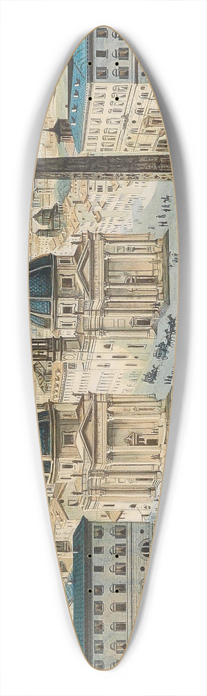 Leopoldo Calvi - Panorama von Rom 39.3 inch art pintail longboard deck
