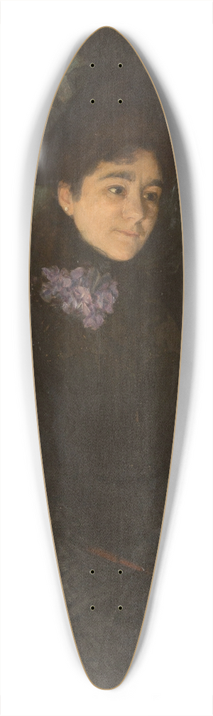 Leopold von Kalckreuth - Portrait of a lady in black 39.3 inch art pintail longboard deck