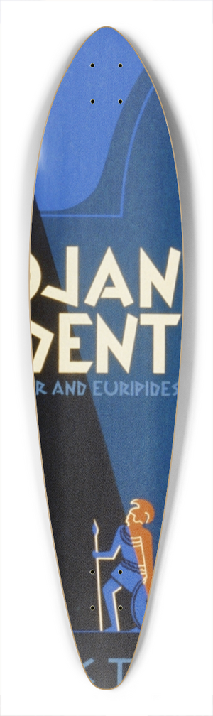 Leslie Bryan Burroughs - Trojan incident 39.3 inch art pintail longboard deck