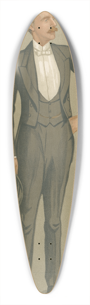 Leslie Matthew Ward - Explorers and Inventors. a Traveller. Lord Lamington. 20 April 1892 39.3 inch art pintail longboard deck Leslie Matthew Ward - Explorers and Inventors. a Traveller. Lord Lamington. 20 April 1892 39.3 inch art pintail longboard deck