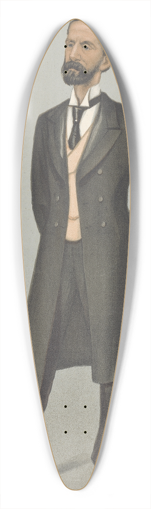 Leslie Matthew Ward - Literary; Aberdeenshire, John Campbell Gordon, Earl of Aberdeen, February 6, 1902 39.3 inch art pintail longboard deck Leslie Matthew Ward - Literary; Aberdeenshire, John Campbell Gordon, Earl of Aberdeen, February 6, 1902 39.3 inch art pintail longboard deck
