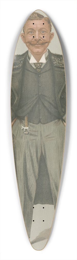 Leslie Matthew Ward - Military and Navy; Lalatin, Colonel Sir Rudolf Carl Slatin, June 15, 1899 39.3 inch art pintail longboard deck