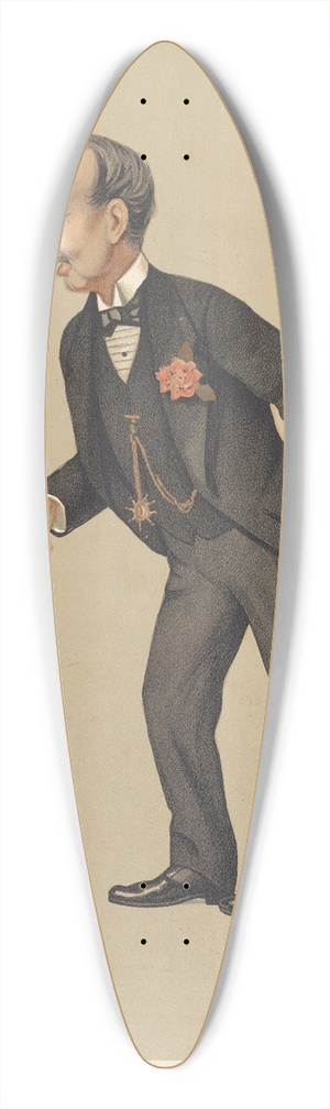 Leslie Matthew Ward - Military and Navy; The Yellow Admiral, Rear-Admiral Edward Field, July 18, 1891 39.3 inch art pintail longboard deck