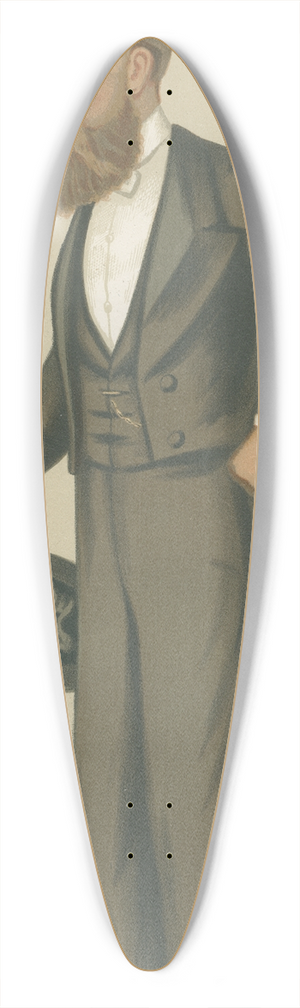Leslie Matthew Ward - Politicians of Muckross. Mr. Henry Arthur Herbert. 24 June 1876 39.3 inch art pintail longboard deck Leslie Matthew Ward - Politicians of Muckross. Mr. Henry Arthur Herbert. 24 June 1876 39.3 inch art pintail longboard deck