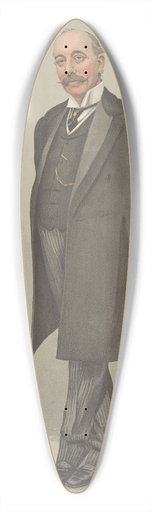 Leslie Matthew Ward - Politicians  The Princes Cicerone. Sir Walter Lawrence. 15 June 1905 39.3 inch art pintail longboard deck Leslie Matthew Ward - Politicians  The Princes Cicerone. Sir Walter Lawrence. 15 June 1905 39.3 inch art pintail longboard deck