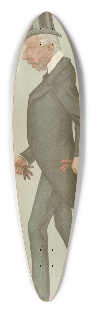 Leslie Matthew Ward - Politicians  West Hampshire. William Bramston Beach. June 27, 1895 39.3 inch art pintail longboard deck Leslie Matthew Ward - Politicians  West Hampshire. William Bramston Beach. June 27, 1895 39.3 inch art pintail longboard deck