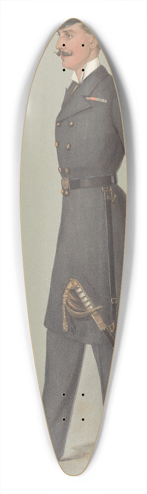 Leslie Matthew Ward - Royalty; A Prince of Denmark, H.R.H. Prince Charles of Denmark, June 12, 1902 39.3 inch art pintail longboard deck