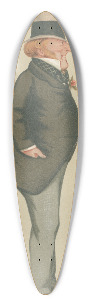 Leslie Matthew Ward - Turf Devotees; Horseflesh, The Earl of Portsmouth, July 1, 1876 39.3 inch art pintail longboard deck