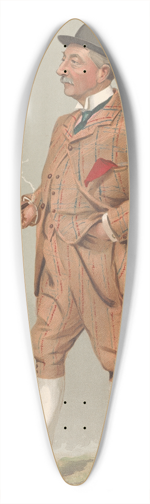 Leslie Matthew Ward - Turf Devotees; Peter, Sir Peter Carlaw Walker, June 8, 1905 39.3 inch art pintail longboard deck Leslie Matthew Ward - Turf Devotees; Peter, Sir Peter Carlaw Walker, June 8, 1905 39.3 inch art pintail longboard deck