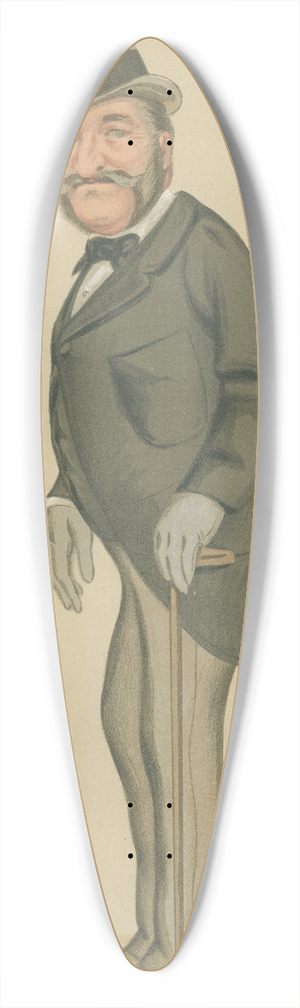 Leslie Matthew Ward - Turf Devotees; The Duke of Sport, The Duke of Beaufort, September 30, 1876 39.3 inch art pintail longboard deck Leslie Matthew Ward - Turf Devotees; The Duke of Sport, The Duke of Beaufort, September 30, 1876 39.3 inch art pintail longboard deck