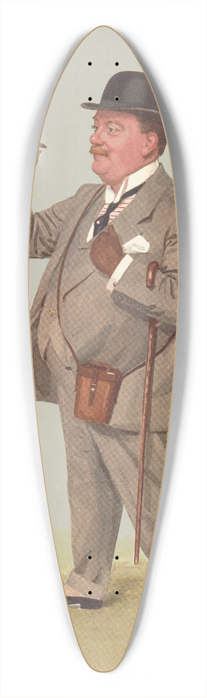 Leslie Matthew Ward - Turf Devotees; The Portly One, Mr. G. A. Prentice, June 19, 1907 39.3 inch art pintail longboard deck Leslie Matthew Ward - Turf Devotees; The Portly One, Mr. G. A. Prentice, June 19, 1907 39.3 inch art pintail longboard deck