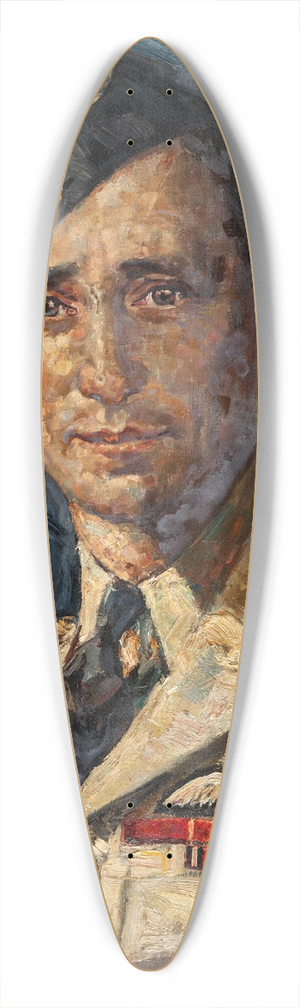 Leslie Oliphant - Air Chief Marshal Sir Arthur Tedder 39.3 inch art pintail longboard deck Leslie Oliphant - Air Chief Marshal Sir Arthur Tedder 39.3 inch art pintail longboard deck
