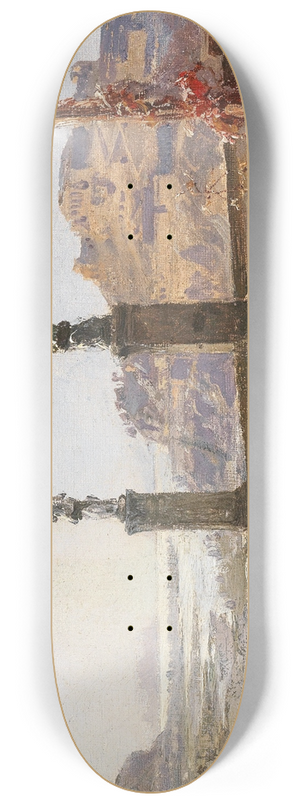 Christian Wilberg - Ideallandschaft mit Tempelanlage 8.25 inch art skate deck Christian Wilberg - Ideallandschaft mit Tempelanlage 8.25 inch art skate deck
