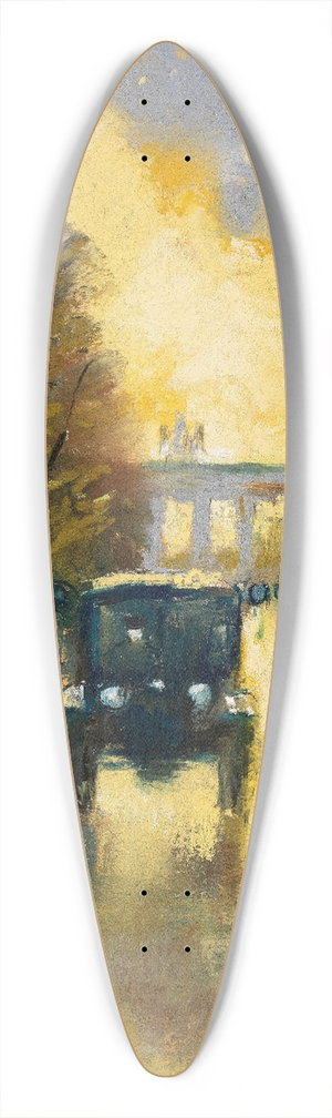 Lesser Ury - Unter den Linden mit Blick auf das Brandenburger Tor, Berlin 39.3 inch art pintail longboard deck