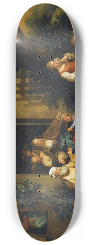 Christian Wilhelm Ernst Dietrich - Abraham Expelling Hagar 8.25 inch art skate deck