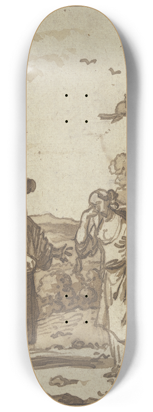 Christian Wilhelm Ernst Dietrich - Abrahams Verstoung der Hagar 8.25 inch art skate deck