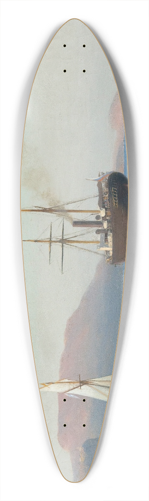 Lev Felixovich Lagorio - The Bay In Feodosia 39.3 inch art pintail longboard deck