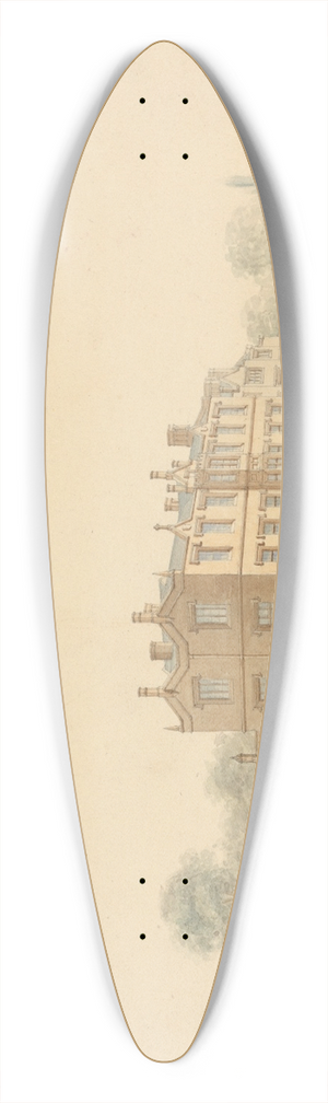 Lewis Vulliamy - Design for a Tudoresque Villa 39.3 inch art pintail longboard deck