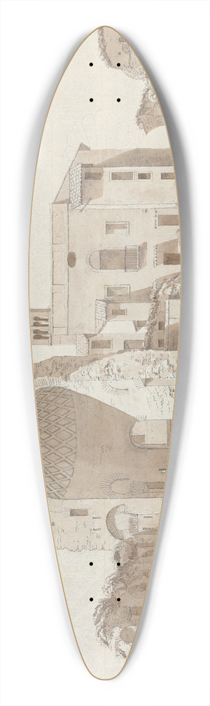 Lewis Vulliamy - Temple of Venus and Rome, Palatine 39.3 inch art pintail longboard deck