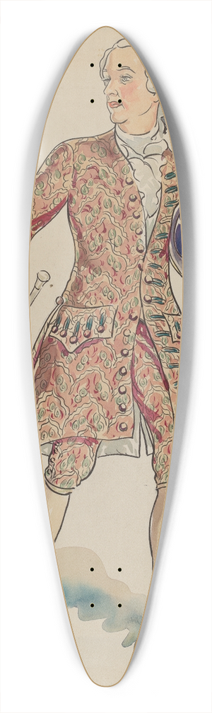 Lillian Causey - Mans Suit 39.3 inch art pintail longboard deck