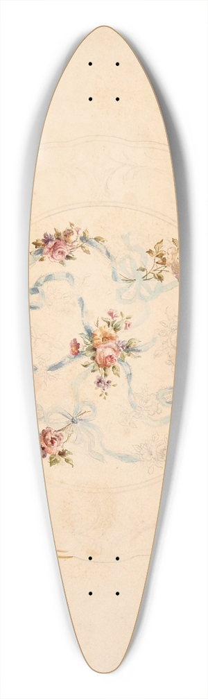 Lilly Walther - Kavand portselantaldrikule 39.3 inch art pintail longboard deck