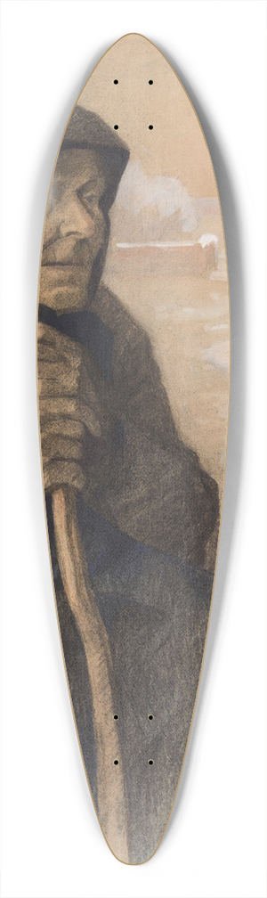 Lilly Walther - Vananaine kepiga 39.3 inch art pintail longboard deck