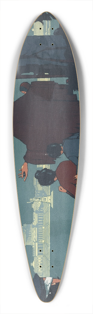 L.N. Britton - They are looking to us for help  Are you one of us, Add your bit to the Red Cross War Fund 39.3 inch art pintail longboard deck