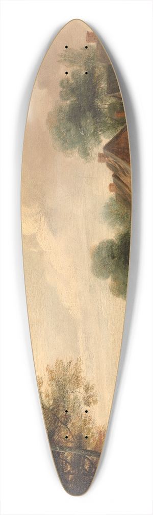 Lodewijk de Vadder - Landscape with a Farm 39.3 inch art pintail longboard deck