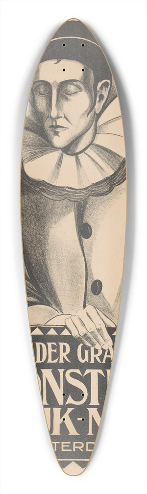 Lodewijk Schelfhout - Affiche voor een tentoonstelling in het Stedelijk Museum, Amsterdam. 1922 39.3 inch art pintail longboard deck