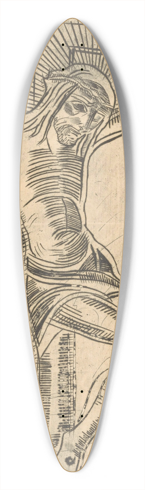 Lodewijk Schelfhout - Christus aan het kruis 2 39.3 inch art pintail longboard deck