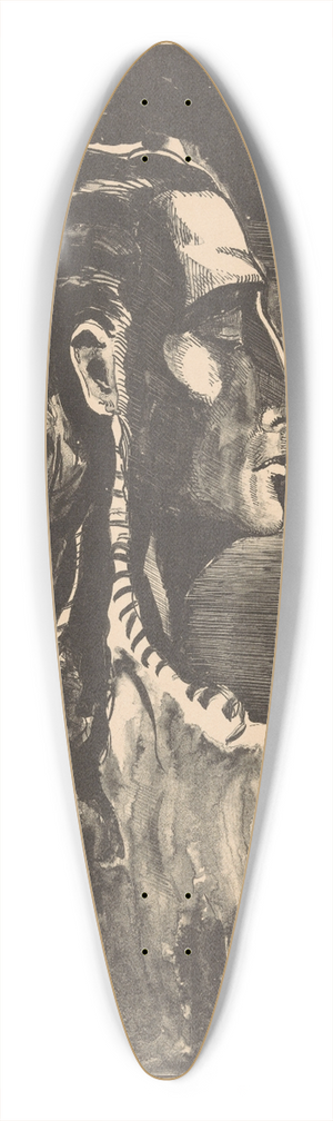 Lodewijk Schelfhout - Figuur met gesloten ogen 39.3 inch art pintail longboard deck