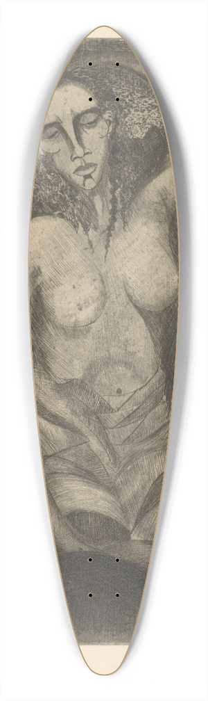 Lodewijk Schelfhout - Zittende vrouw 39.3 inch art pintail longboard deck