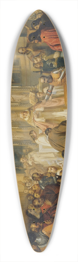 Lodovico Lipparini - Vittore Pisani empfngt das heilige Abendmahl bevor er das Kommando einer Expedition gegen die Genuesen bernimmt 39.3 inch art pintail longboard deck