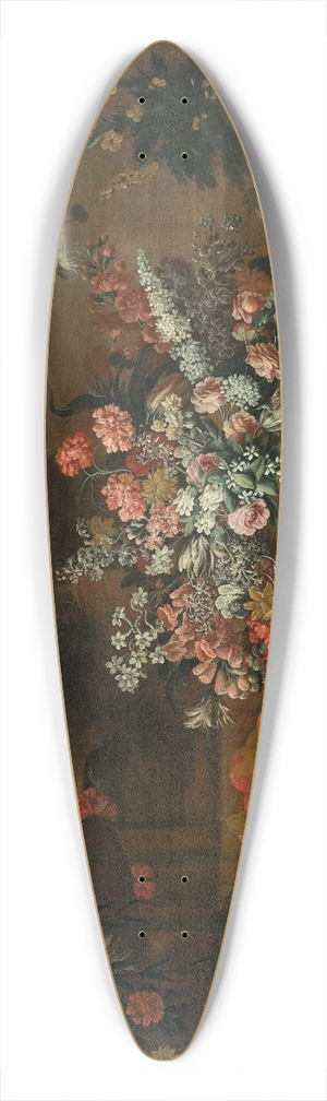 Lombard School - Still life with flowers, fruit and birds amongst ruins 39.3 inch art pintail longboard deck