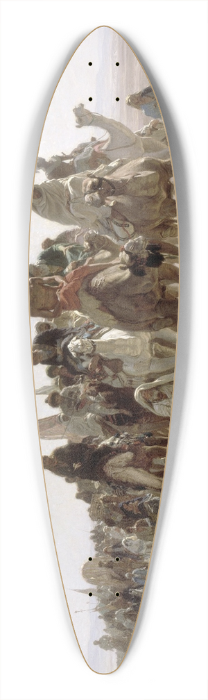 Lon-Adolphe-Auguste Belly - Pilgrims going to Mecca 39.3 inch art pintail longboard deck