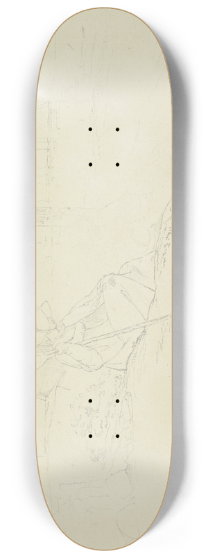 Christian Xeller - Frau Wenner als Pilgerin in den Ruinen von Burg Knigstein (Taunusreise) 8.25 inch art skate deck Christian Xeller - Frau Wenner als Pilgerin in den Ruinen von Burg Knigstein (Taunusreise) 8.25 inch art skate deck