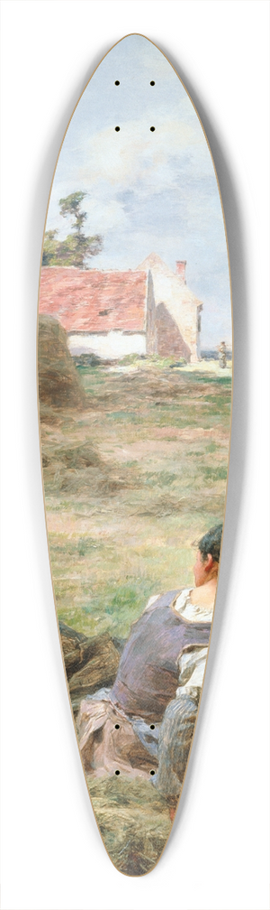 Lon Augustin Lhermitte - Harvesters at Rest 39.3 inch art pintail longboard deck