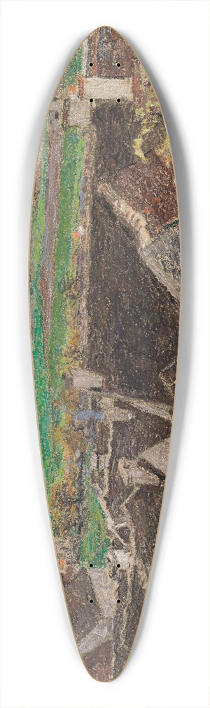 Lon Augustin Lhermitte - Les toits, vue de village 39.3 inch art pintail longboard deck