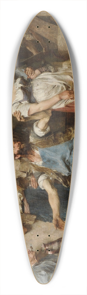 Lon Augustin Lhermitte - Le Vin 39.3 inch art pintail longboard deck