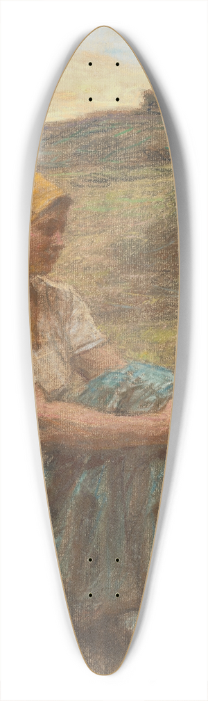 Lon Augustin Lhermitte - Moissonneuse le soir  Mont-Saint-Pre 39.3 inch art pintail longboard deck