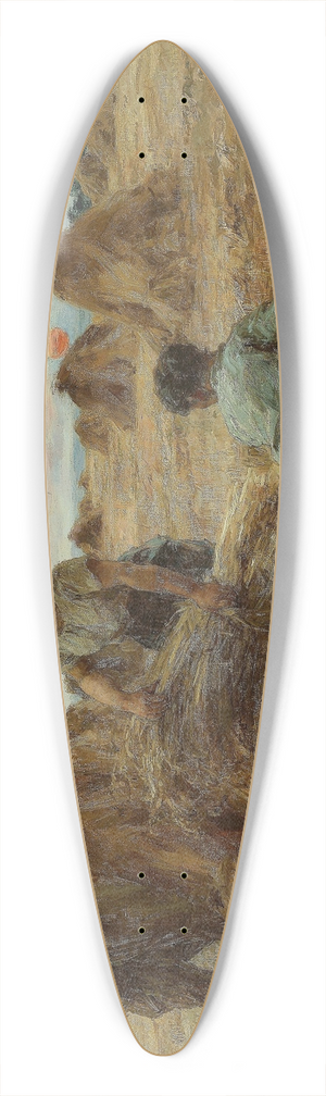 Lon Augustin Lhermitte - The Harvesters 39.3 inch art pintail longboard deck
