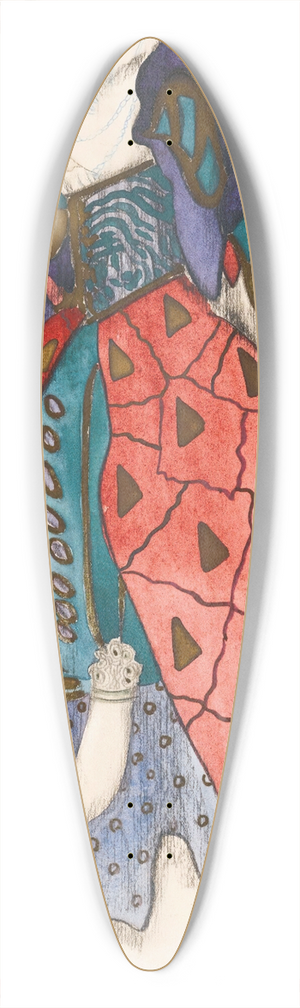 Lon Bakst - Costume Design For Potiphars Wife In The Legend Of Joseph 39.3 inch art pintail longboard deck